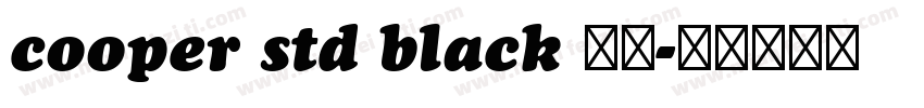 cooper std black 常规字体转换